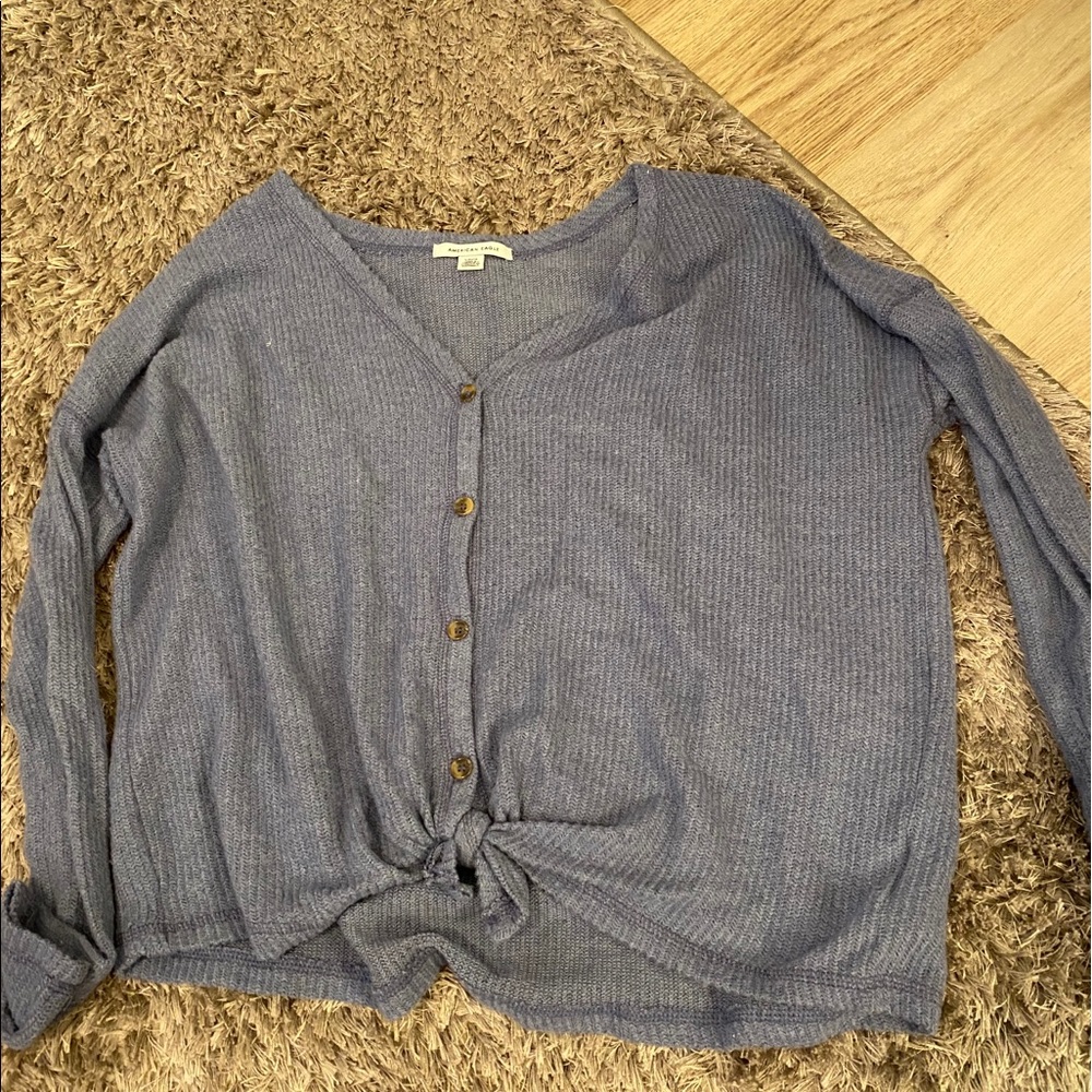 Long Sleeve Tie Front Tee